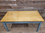 Vintage Wooden Writing Desk Painted Carriage House Two Drawers Kitchen Table