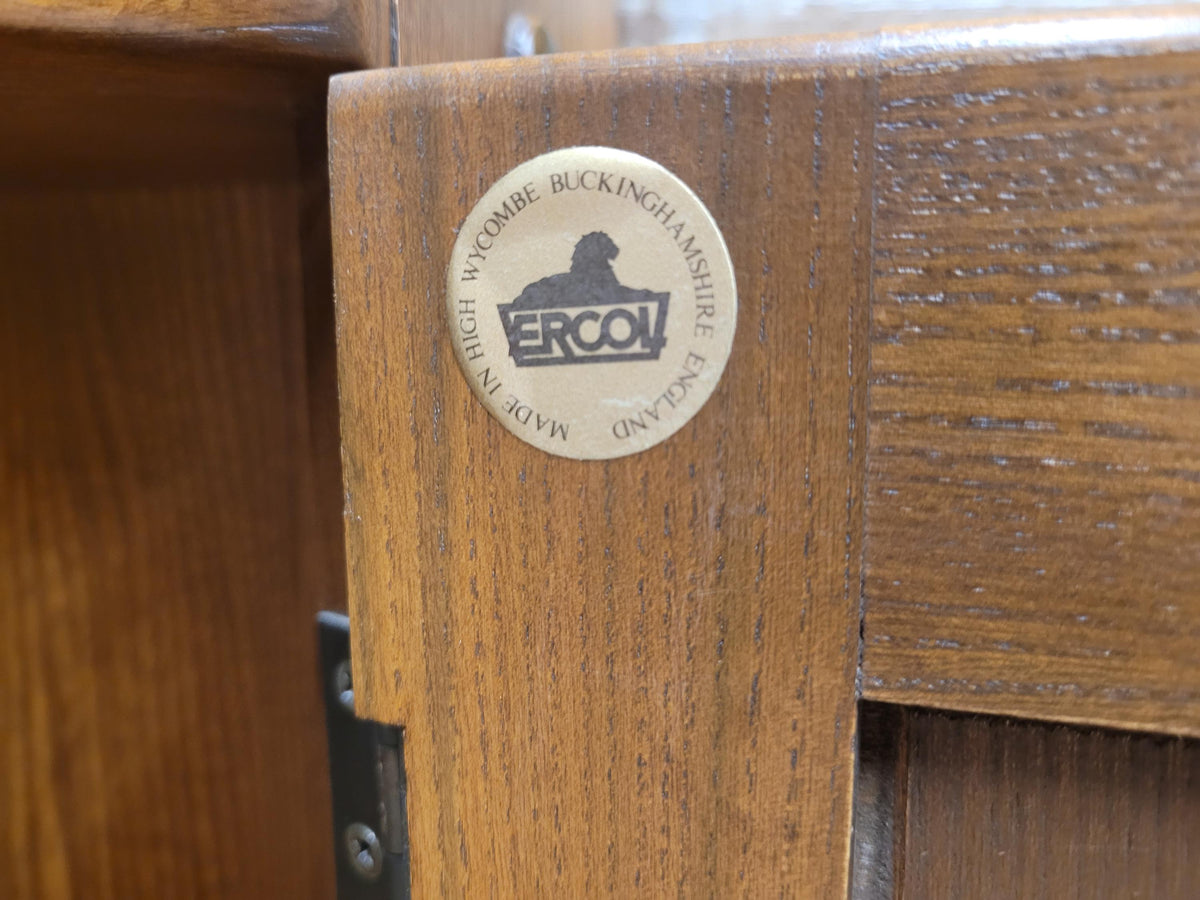 Ercol Corner Display Cabinet Elm Ash Old Colonial Model 474