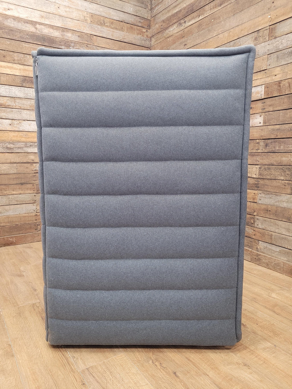Vitra Sofa Grey Fabric Alcove Plume Contract Highback Two Seater