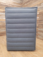 Vitra Sofa Grey Fabric Alcove Plume Contract Highback Two Seater