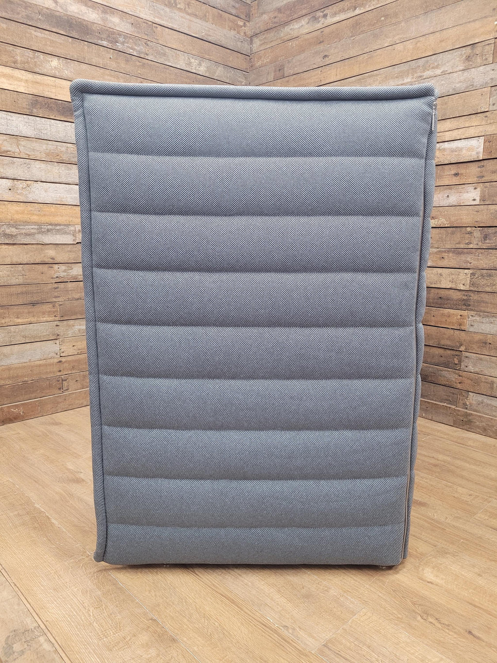 Vitra Sofa Grey Fabric Alcove Plume Contract Highback Two Seater