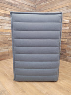 Vitra Sofa Grey Fabric Alcove Plume Contract Highback Two Seater