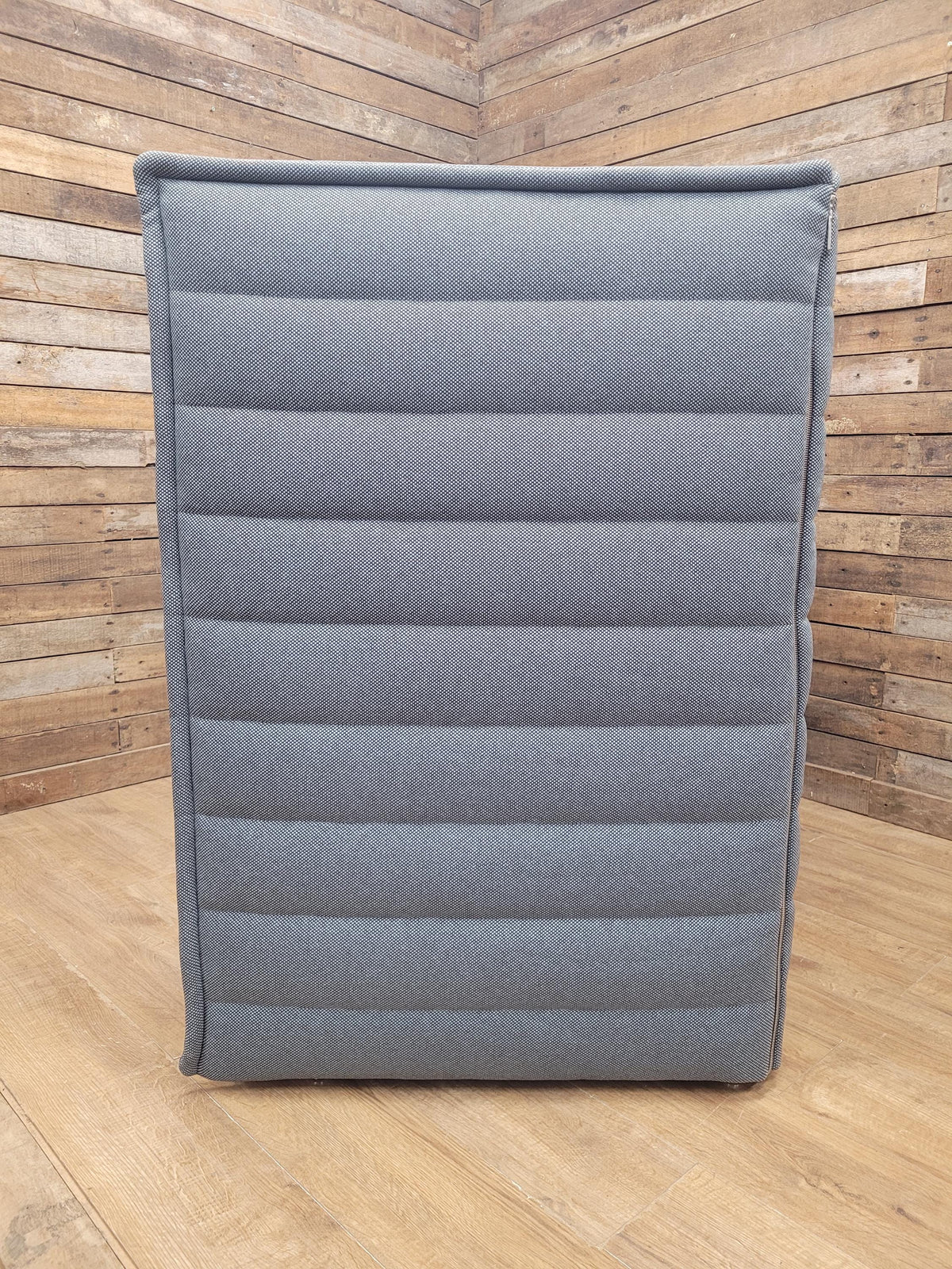 Vitra Sofa Grey Fabric Alcove Plume Contract Highback Two Seater