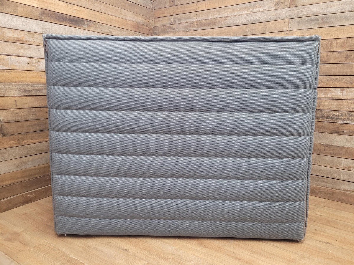 Vitra Sofa Grey Fabric Alcove Plume Contract Highback Two Seater
