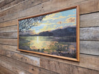 Penelope Tapestries Evening Gold Needlepoint Tapestry Vintage Sunset Landscape