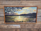 Penelope Tapestries Evening Gold Needlepoint Tapestry Vintage Sunset Landscape