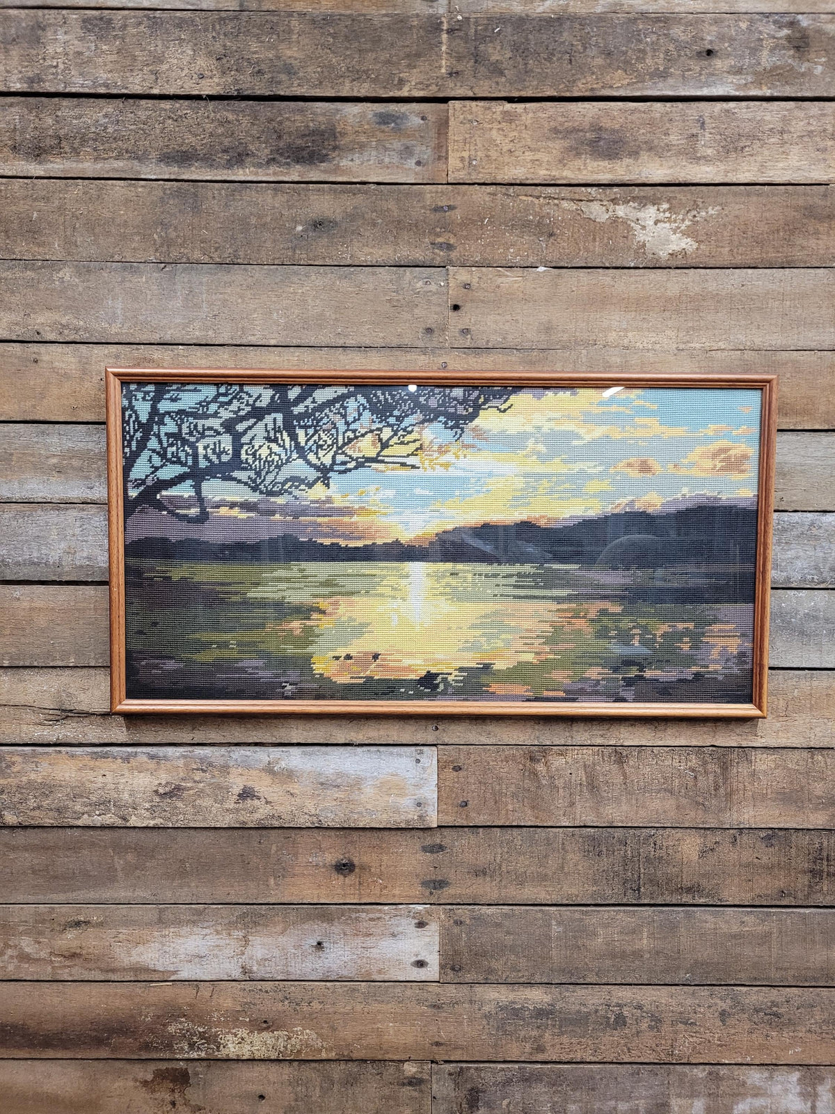 Penelope Tapestries Evening Gold Needlepoint Tapestry Vintage Sunset Landscape