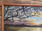Penelope Tapestries Evening Gold Needlepoint Tapestry Vintage Sunset Landscape