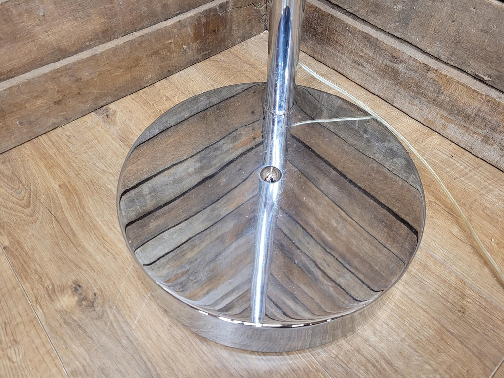 Chrome Arc Floor Lamp Retro Style Adjustable Dome Shade Dimmer