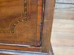 Antique Mahogany Chest Of Drawers Inlaid Brass Handles Plinth Base