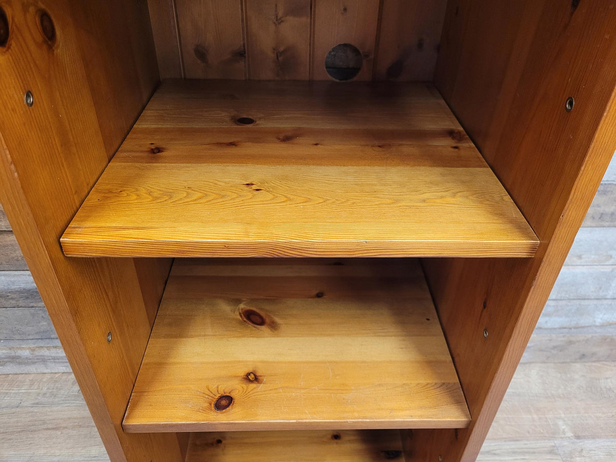 Windmill Pine Open Cabinet Adjustable Shelves Cable Access Hi Fi Storage