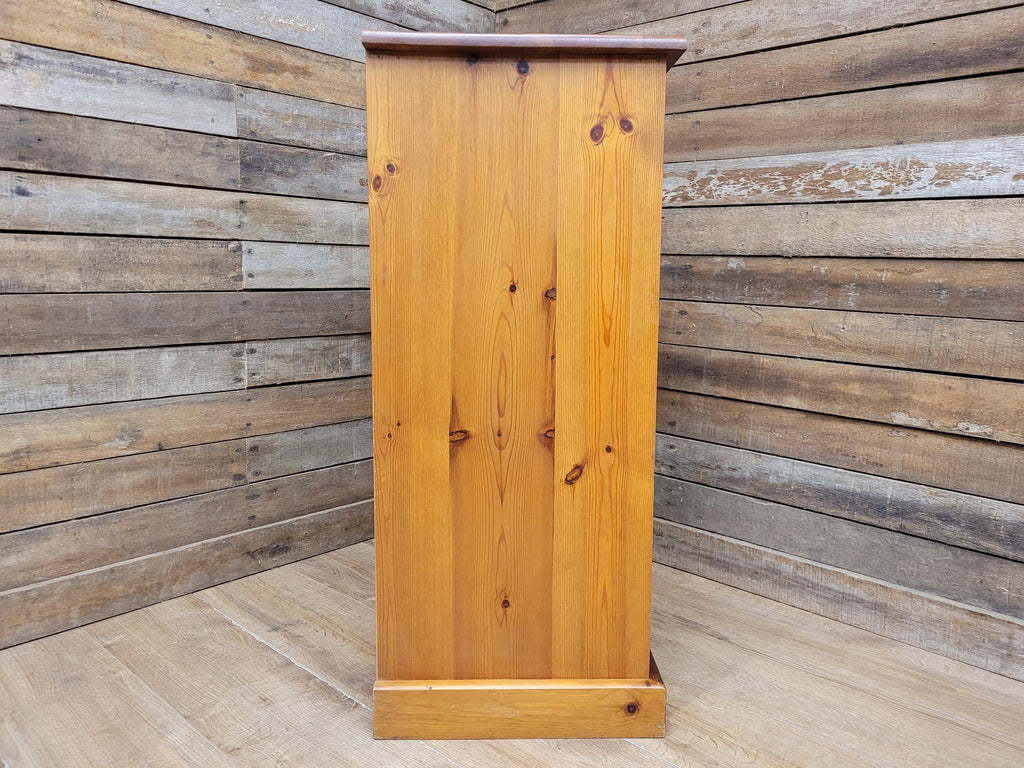 Windmill Pine Open Cabinet Adjustable Shelves Cable Access Hi Fi Storage