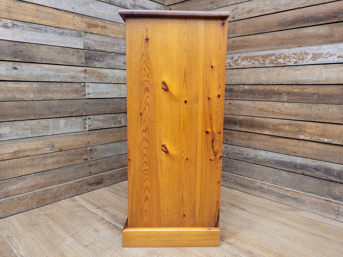 Windmill Pine Open Cabinet Adjustable Shelves Cable Access Hi Fi Storage
