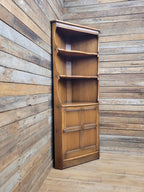 Ercol Corner Display Cabinet Elm Ash Old Colonial Model 474