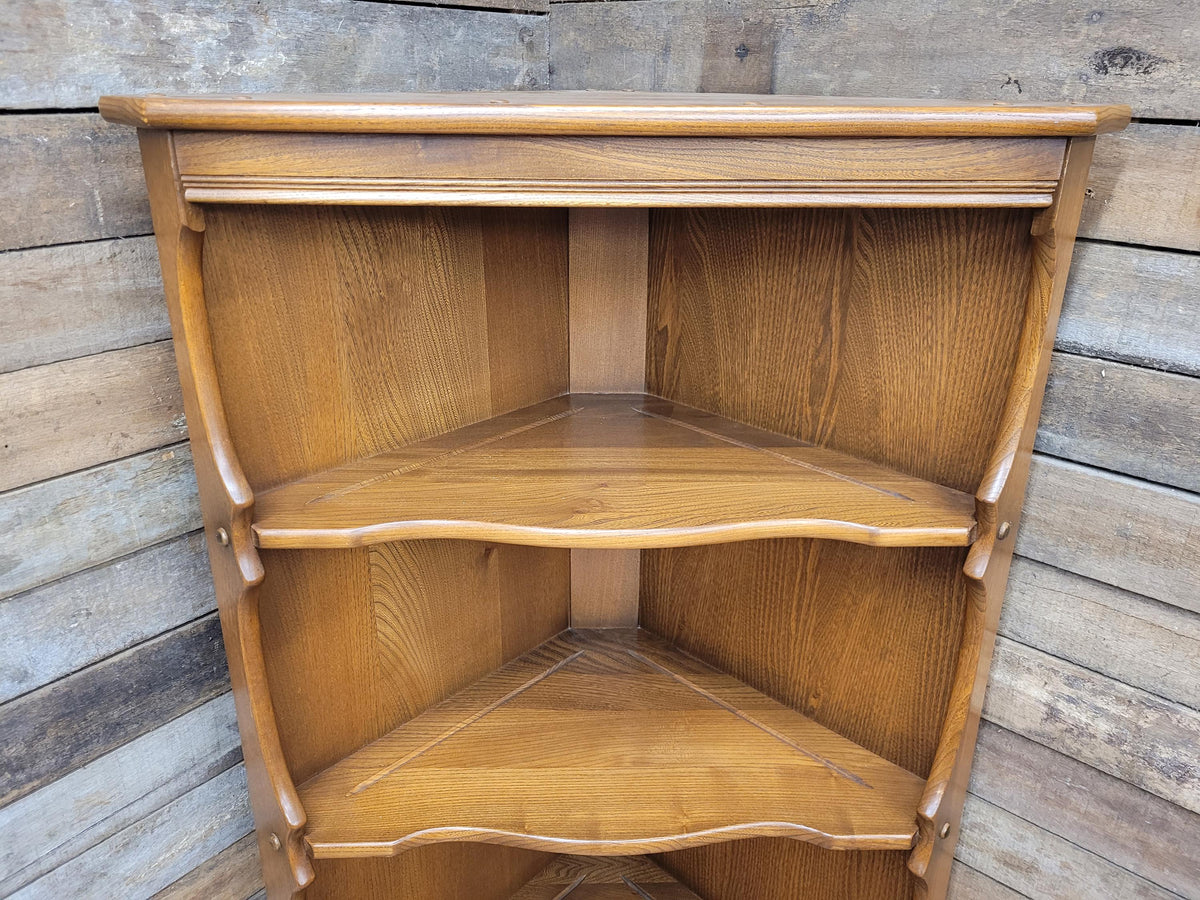 Ercol Corner Display Cabinet Elm Ash Old Colonial Model 474