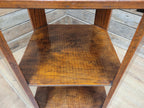 Art Deco Oak Book Table 1930s Octagonal Heals Style Three Tier