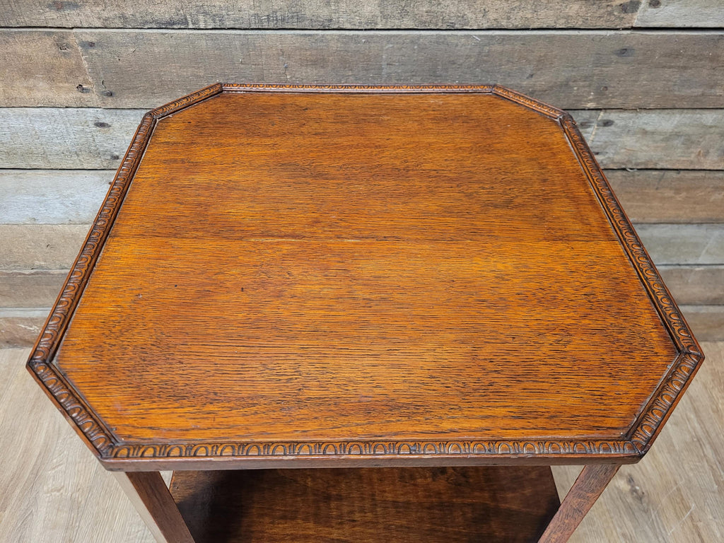 Art Deco Oak Book Table 1930s Octagonal Heals Style Three Tier