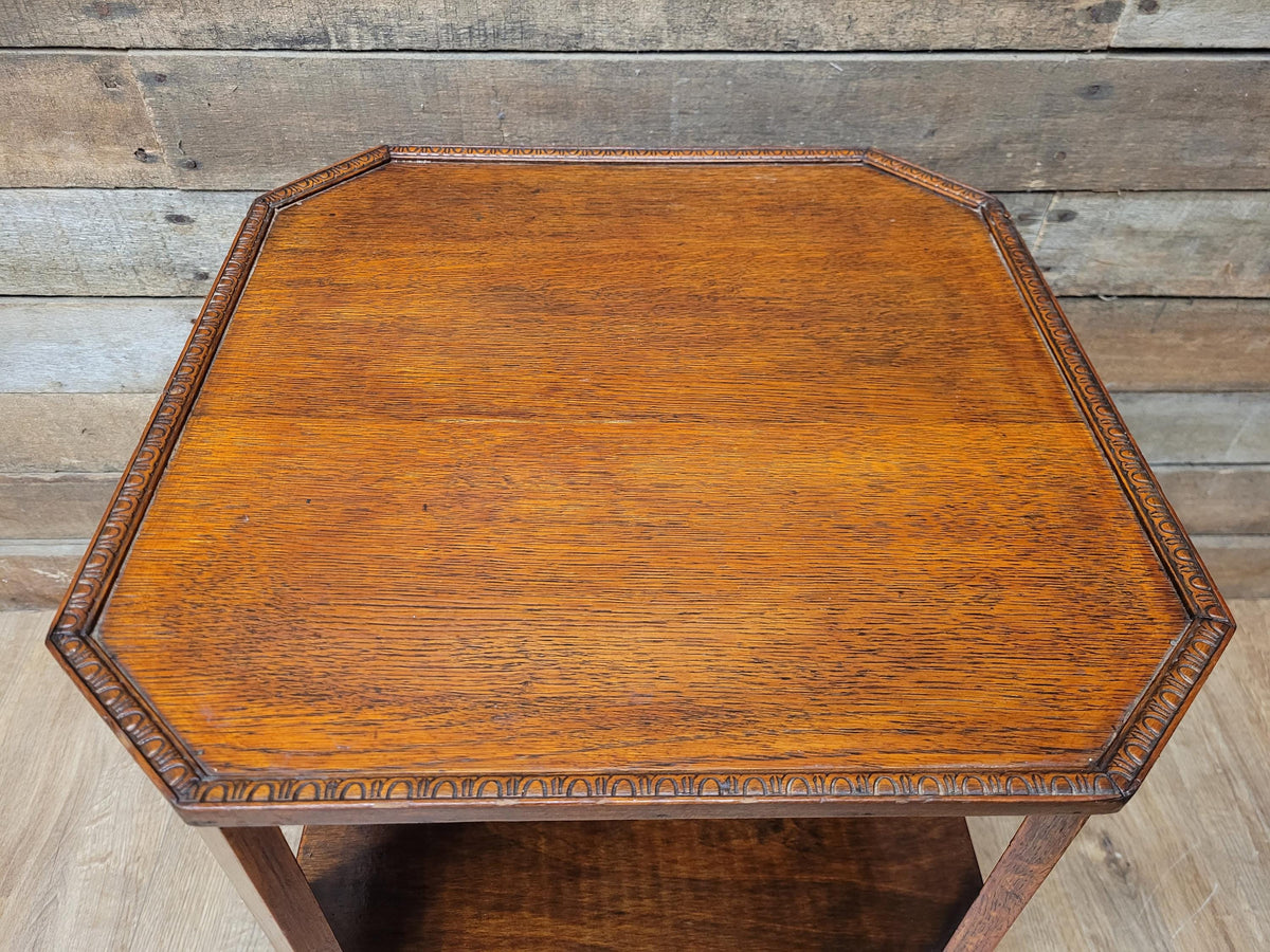 Art Deco Oak Book Table 1930s Octagonal Heals Style Three Tier
