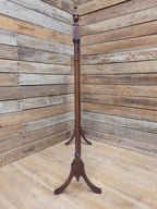 Victorian Mahogany Fire Screen Antique Silk Damask Panel Fireplace Guard