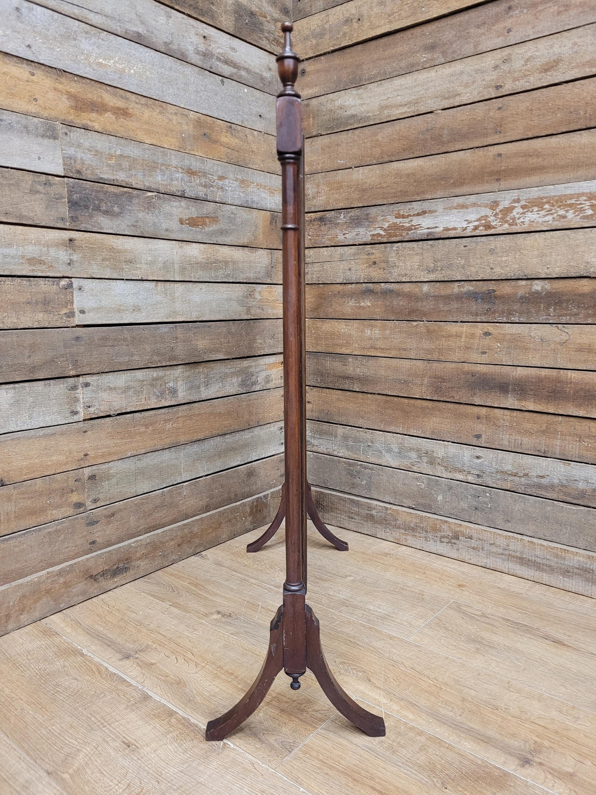 Victorian Mahogany Fire Screen Antique Silk Damask Panel Fireplace Guard