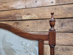 Victorian Mahogany Fire Screen Antique Silk Damask Panel Fireplace Guard