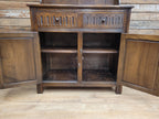 Jaycee Oak Welsh Dresser Vintage Carved Kitchen Display Cabinet Cupboard