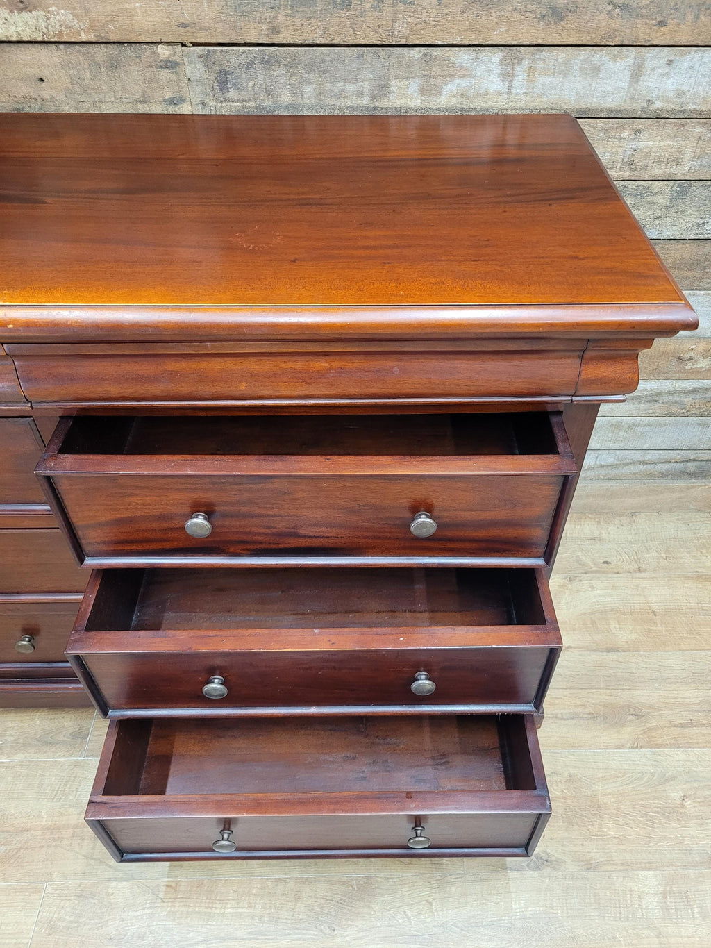 Solid Wood Chest Of Eight Drawers Georgian Style Hidden Storage