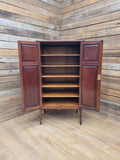 Antique Edwardian Mahogany Inlaid Music Cabinet Sheraton Revival Circa 1910
