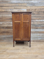 Antique Edwardian Mahogany Inlaid Music Cabinet Sheraton Revival Circa 1910