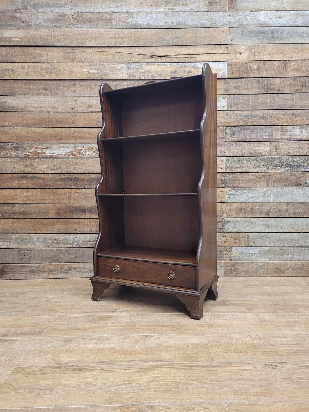 Northampton Collection Vintage Wooden Bookcase Georgian Style Shelves Drawer