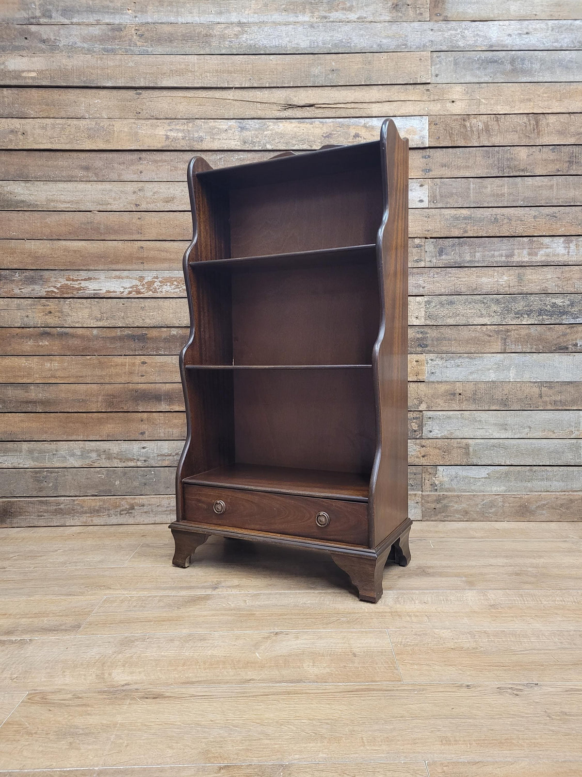 Northampton Collection Vintage Wooden Bookcase Georgian Style Shelves Drawer