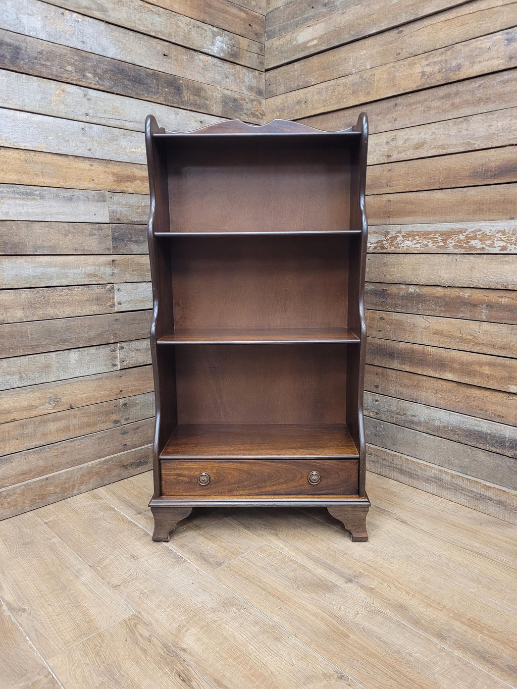 Northampton Collection Vintage Wooden Bookcase Georgian Style Shelves Drawer