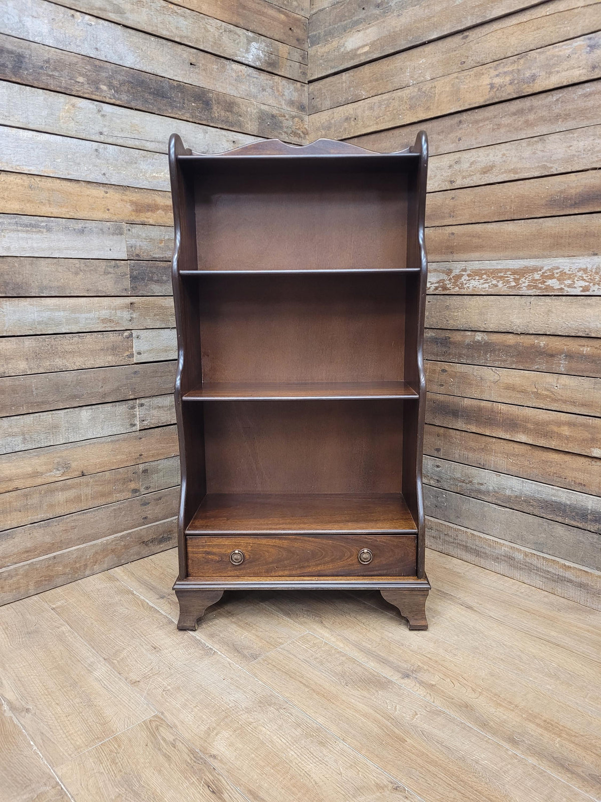 Northampton Collection Vintage Wooden Bookcase Georgian Style Shelves Drawer