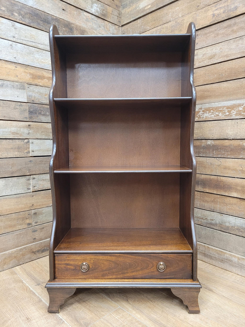 Northampton Collection Vintage Wooden Bookcase Georgian Style Shelves Drawer
