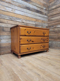 Solid Pine Chest Of Drawers Vintage Farmhouse Three Drawer Bedroom Storage