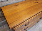 Solid Pine Chest Of Drawers Vintage Farmhouse Three Drawer Bedroom Storage
