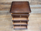 Stag Minstrel Four Drawer Bedside Chest Vintage Mahogany John Sylvia Reid