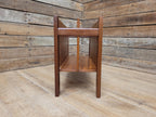 Vintage Teak Magazine Rack Mid Century Modern Record Holder Danish Style