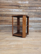 Art Deco Oak Book Table 1930s Octagonal Heals Style Three Tier