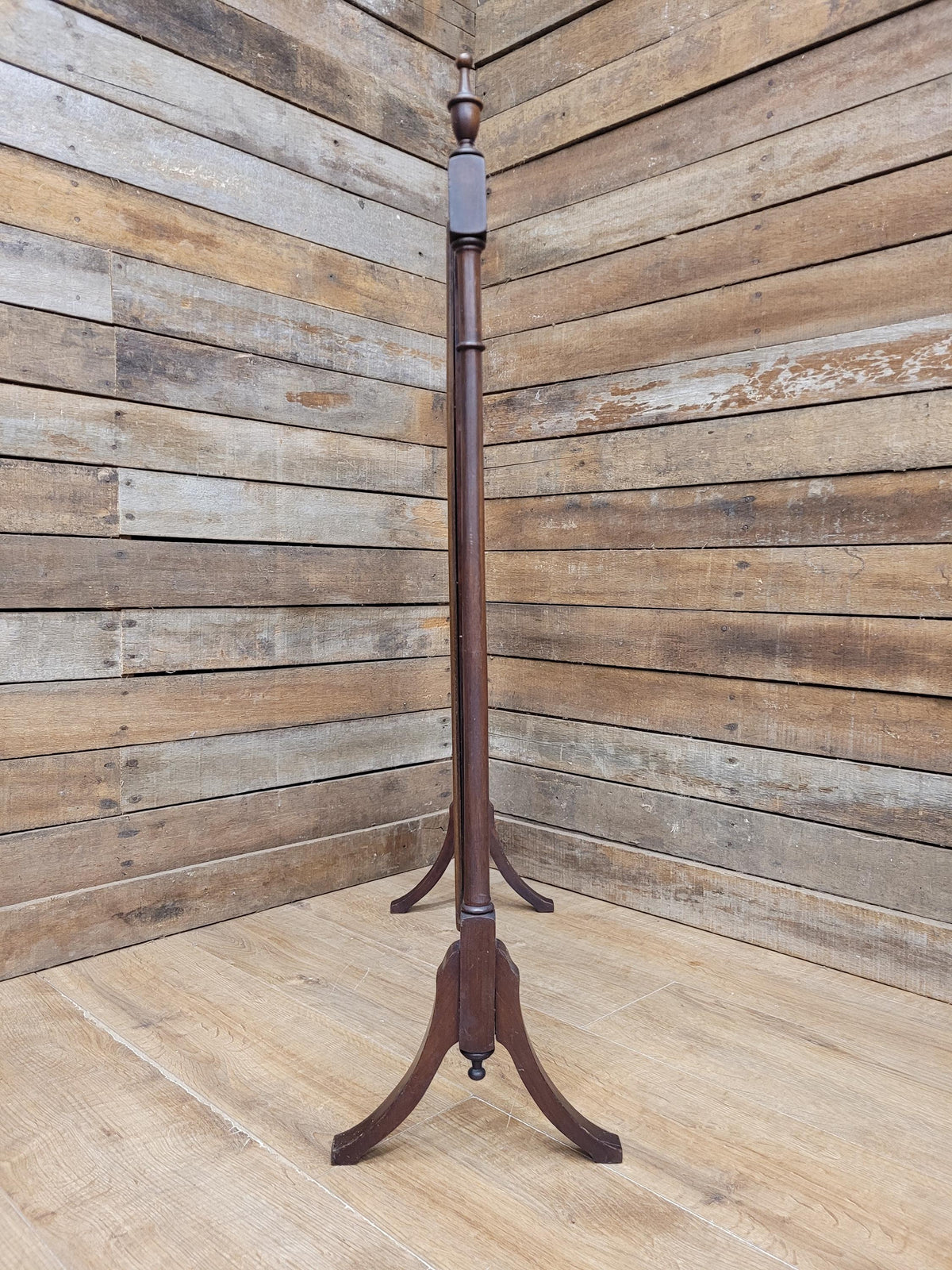 Victorian Mahogany Fire Screen Antique Silk Damask Panel Fireplace Guard