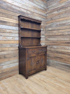 Jaycee Oak Welsh Dresser Vintage Carved Kitchen Display Cabinet Cupboard