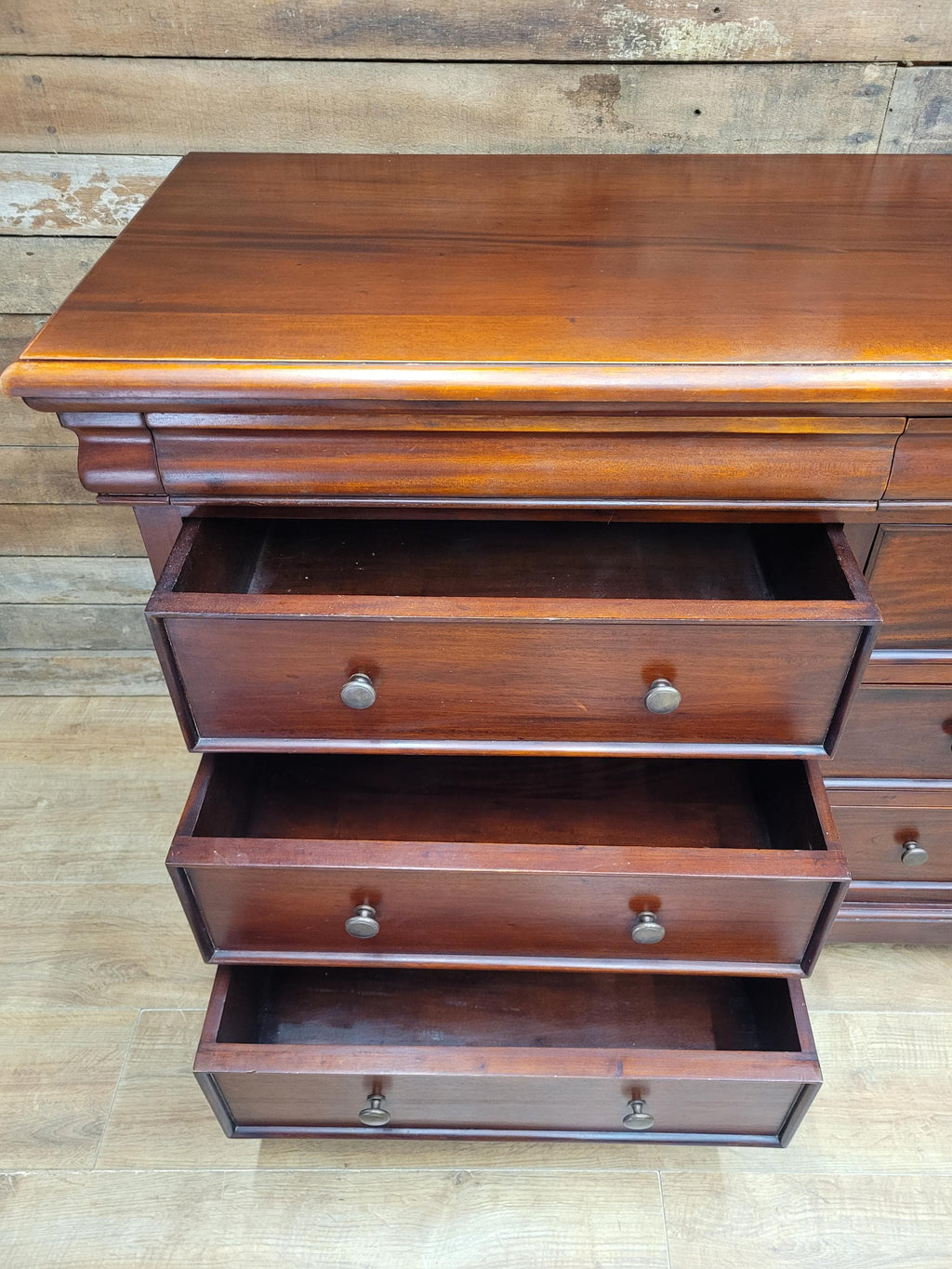 Solid Wood Chest Of Eight Drawers Georgian Style Hidden Storage