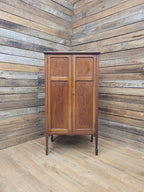Antique Edwardian Mahogany Inlaid Music Cabinet Sheraton Revival Circa 1910