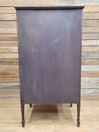 Antique Edwardian Mahogany Inlaid Music Cabinet Sheraton Revival Circa 1910