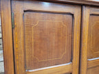 Antique Edwardian Mahogany Inlaid Music Cabinet Sheraton Revival Circa 1910