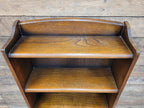 Vintage Oak Narrow Bookcase Arts And Crafts Style Five Tier Shelving