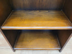 Vintage Oak Narrow Bookcase Arts And Crafts Style Five Tier Shelving