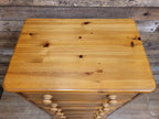 Solid Pine Slimline Tallboy Wellington Chest Of Six Drawers Farmhouse Style