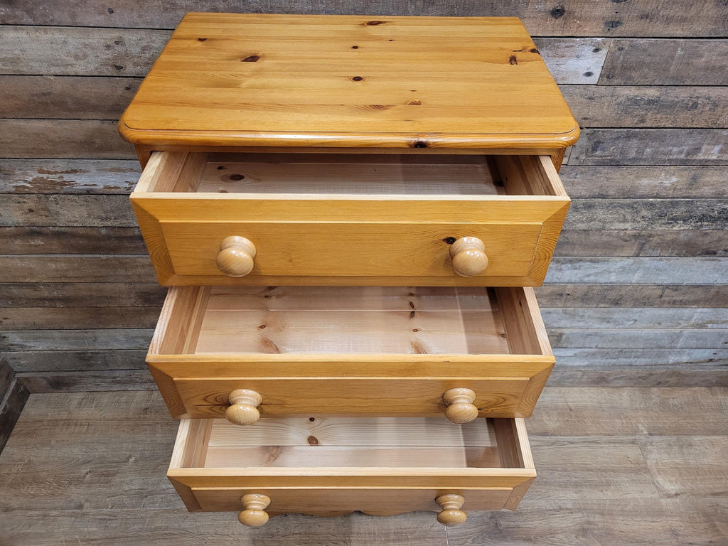 Solid Pine Slimline Tallboy Wellington Chest Of Six Drawers Farmhouse Style