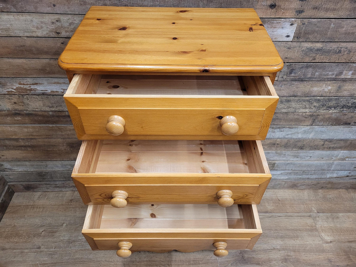 Solid Pine Slimline Tallboy Wellington Chest Of Six Drawers Farmhouse Style